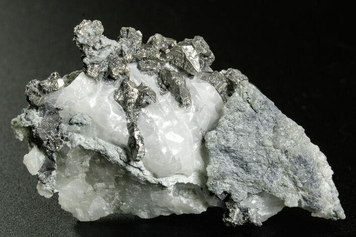 Native Silver in Calcite - Morocco #362738